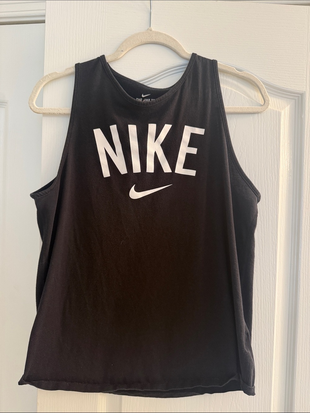 Nike Black Tank with White Logo